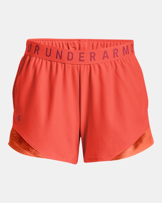 Shorts UA Play Up 3.0 Tri Color para Mujer, Orange, pdpMainDesktop image number 4